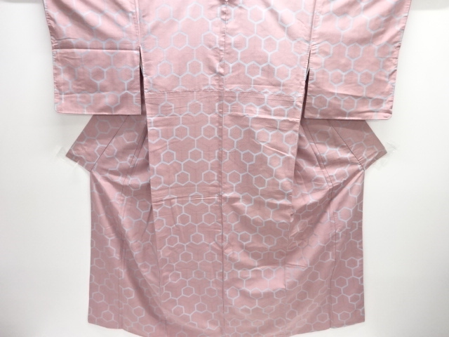 毘沙門亀甲模様織り出し西陣お召着物